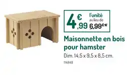 Botanic Maisonnette en bois pour hamster offre