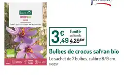 Botanic Botanic Bulbes de crocus safran bio offre