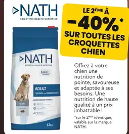 Animalis Nath Le 2ème à -40% sur toutes les croquettes chien offre