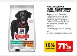 Animalis Hill's Science Plan Sélection de croquettes – 12kg offre