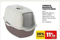 Animalis Animalis Maison de toilette grise offre