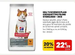 Animalis Hill's Science Plan Croquettes feline sterilised offre