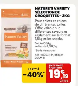 Animalis Nature's Variety Sélection de croquettes offre