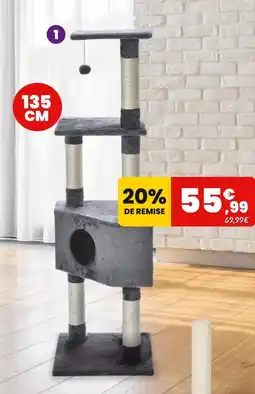 Animalis ANIMALIS ARBRE A CHAT MOON - 135CM offre