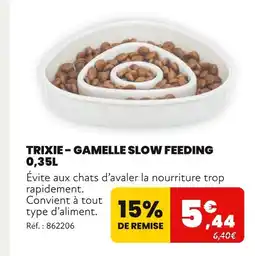 Animalis Trixie Gamelle slow feeding 0,35L offre