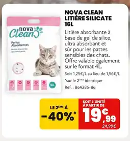 Animalis Nova Clean Litière Silicate 16L offre