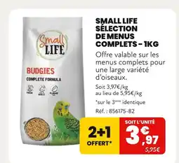 Animalis Small Life Sélection de menus complets - 1kg offre