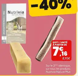 Animalis Nutriva Nature Plus Barre au fromage offre