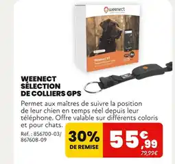 Animalis Weenect Sélection de colliers GPS offre