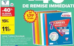 Carrefour Drive Clairefontaine - lot de 7 catiers koverbook offre