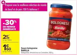 Carrefour Drive Barilla - sauce bolognaise offre