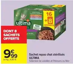 Carrefour Drive Ultima - sachet repas chat stérilisés offre