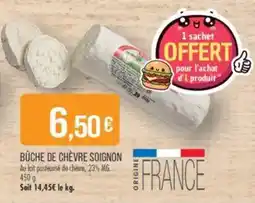 Match Bûche de chèvre soignon offre