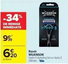 Carrefour Drive Wilkinson - rasoir offre