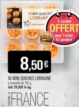 Match 16 mini quiches lorraine offre
