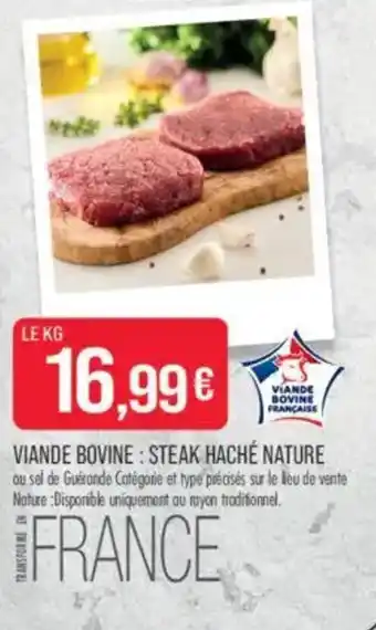 Match Viande bovine steak haché nature offre