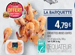 Match Crevettes roses cuites asc offre