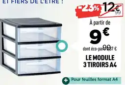 Centrakor Le module 3 tiroirs a4 offre