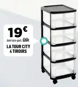Centrakor La tour city 4 tiroirs offre