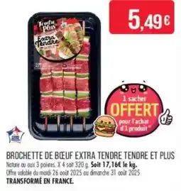 Match Brochette de bœuf extra tendre tendre et plus offre