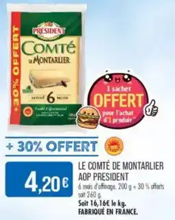 Match Le comté de montarlier aop president offre