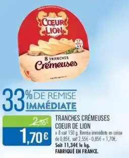 Match Tranches crémeuses coeur de lion offre