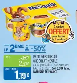 Match Petit nesquik au chocolat nestlé offre