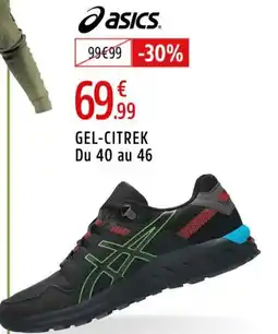 Intersport ASICS Gel-citrek du 40 au 46 offre