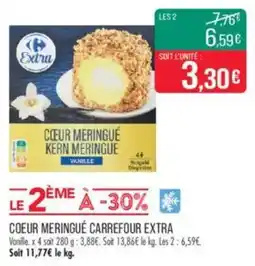 Match Coeur meringué carrefour extra offre