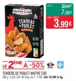 Match Tenders de poulet maitre coq offre
