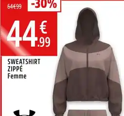 Intersport UNDER ARMOUR Sweatshirt zippé femme offre