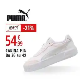Intersport PUMA Carina mia du 36 au 42 offre
