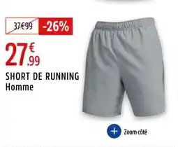 Intersport Short de running homme offre