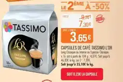 Match Capsules de café tassimo l'or offre