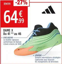 Intersport ADIDAS Dame x du 41 au 46 offre