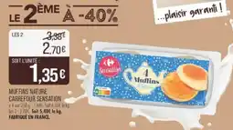 Match Muffins nature carrefour sensation offre
