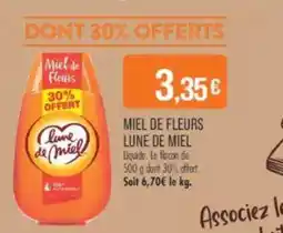 Match Miel de fleurs lune de miel offre