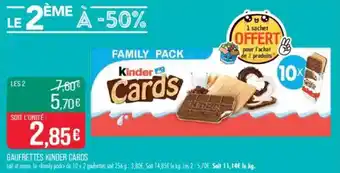 Match Gaufrettes kinder cards offre