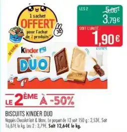 Match Biscuits kinder duo offre