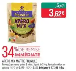 Match Apero mix maître prunille offre