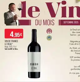 Match Vin de france le deal offre