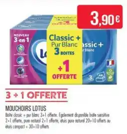 Match Mouchoirs lotus offre