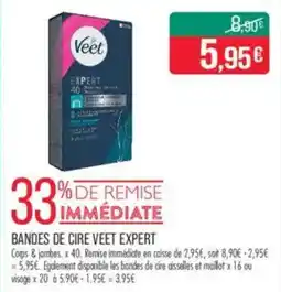 Match Bandes de cire veet expert offre