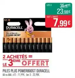 Match Piles plus powerboost duracell offre
