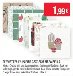 Match Serviettes en papier mesa bella offre