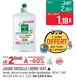 Match Liquide vaisselle l'arbre vert offre
