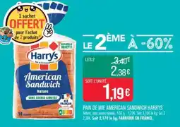 Match Pain de mie american sandwich harrys offre