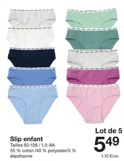 Zeeman Slip enfant offre