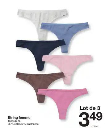 Zeeman String femme offre