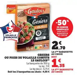 U Express Gesiers ou foies de volaille confits le gaulois offre